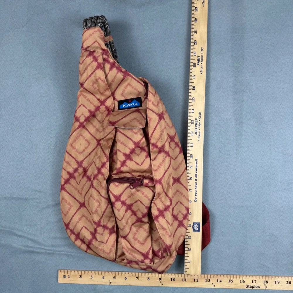 KAVU Rope Sling Bag Crossbody Backpack Geometric Boho Outdoor Gorpcore